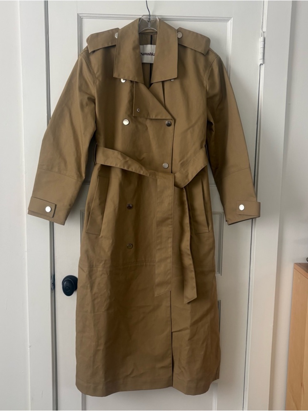 Nanushka Oversized Trench Coat with Belt